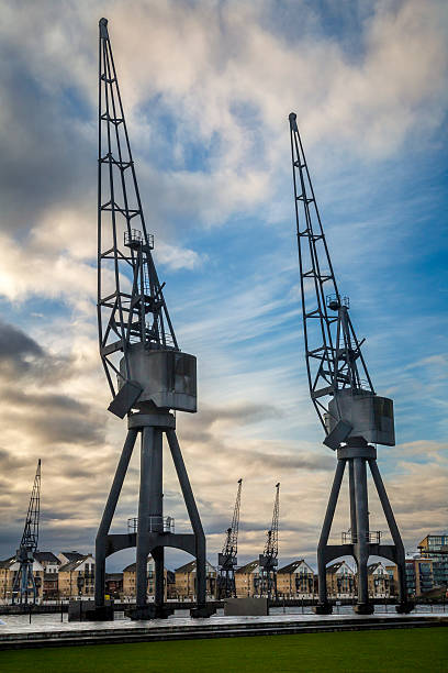 Dockland Cranes stock photo