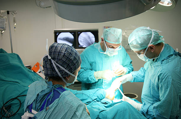 Doctors on the operations stock photo