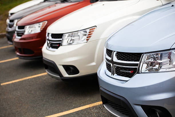 Dodge Journey Vehicles in a Row at Car Dealership stock photo