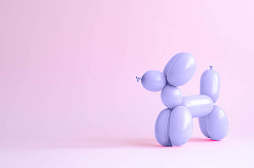 Dog ball in trendy purple 2022. Minimalistic stylish concept.
