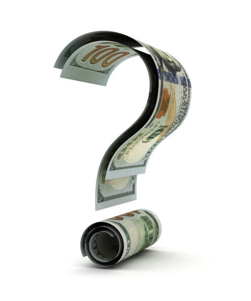 US Dollar and Question Mark stock photo