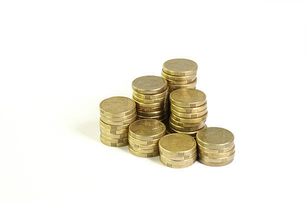 dollar coins stock photo