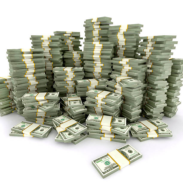 dollar stacks dollar stacks  - this is a 3d render illustration pile of money stock pictures, royalty-free photos & images