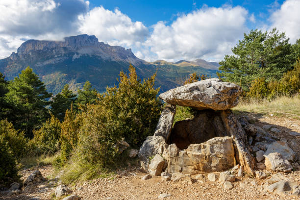 Dolmen in Tella. Huesca. Aragon. Spain. Europe. stock photo