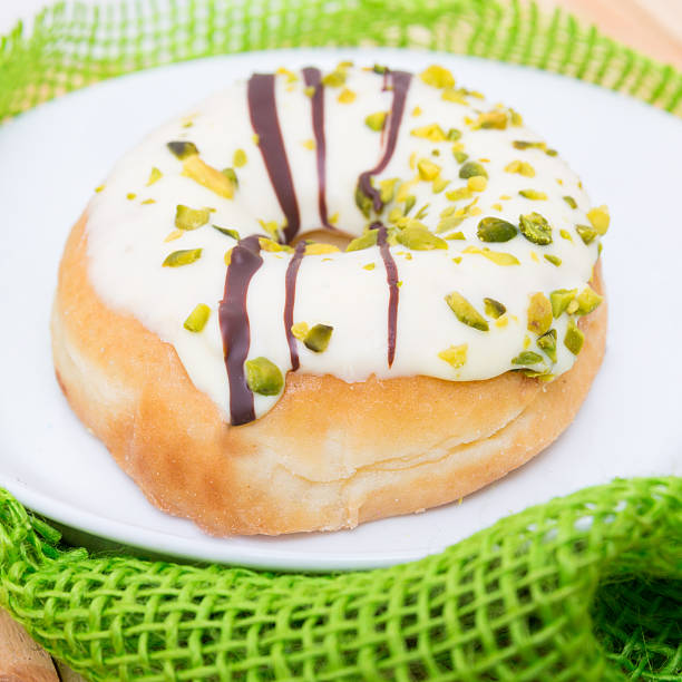 donut with pistachio stock photo