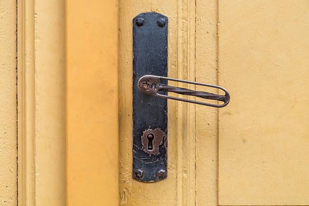 Door handle stock photo