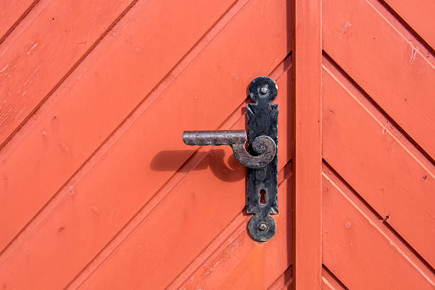 Door handle stock photo