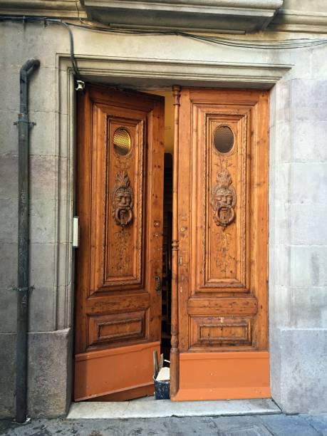 Door in Barcelona stock photo