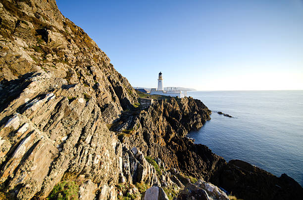 Douglas Lighthouse with Cliffs stock photo