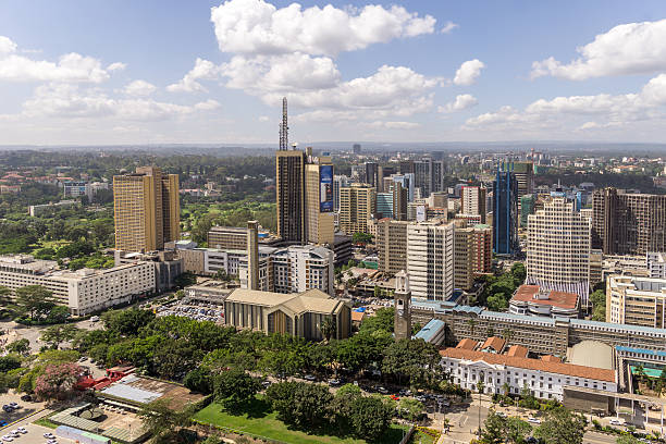 Downtowm Nairobi stock photo