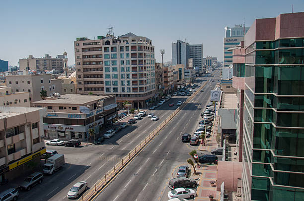 Downtown Al Khobar, Pepsi Road, Saudi Arabia stock photo