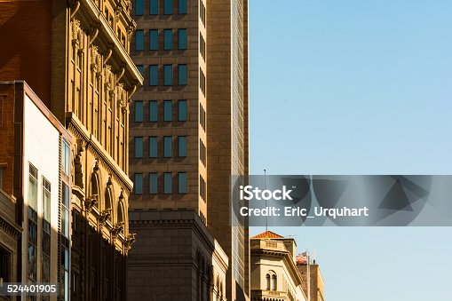 istock Downtown Dallas Texas mid-level view of office buildings 524401905