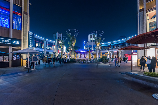 Spooky, apocalyptic, and newsworthy; the ready-to-publish images are professional, marketing, and creative. This image was edited only on Lightroom with basic adjustments. \n\nImage of Empty Downtown Disney during COVID-19 Gavin Newsom Outdoor Dining Ban Order