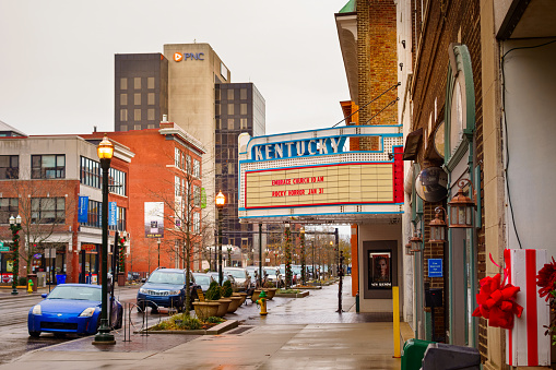 Downtown Lexington Kentucky Theatre Usa Stock Photo - Download Image ...