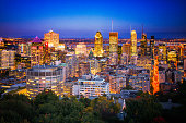 istock Downtown Montreal Skyline at night 612615044