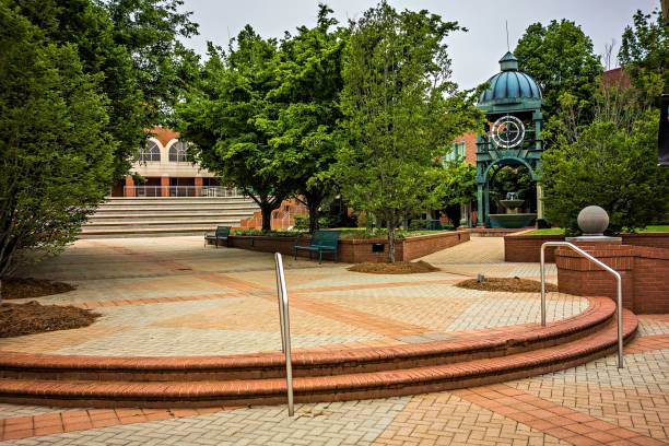 downtown of old town rock hill south carolina stock photo