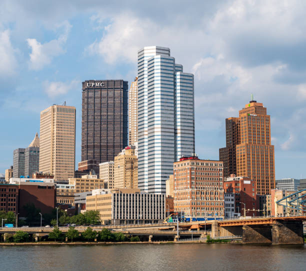 Downtown Pittsburgh, Pennsylvania, USA on a sunny summer day stock photo