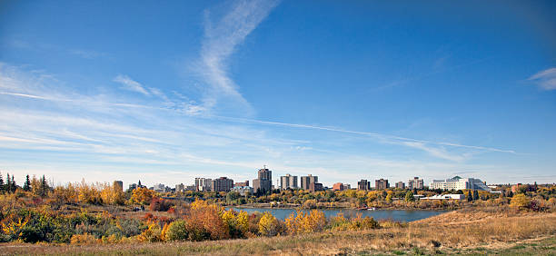 Downtown Saskatoon Cityscape in Autumn stock photo