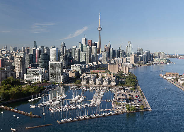 Downtown Toronto Viewed from the Air stock photo
