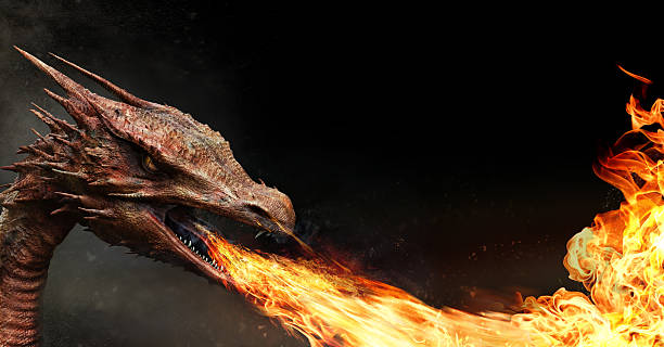 dragon spitting fire dragon spitting fire dragon photos stock pictures, royalty-free photos & images
