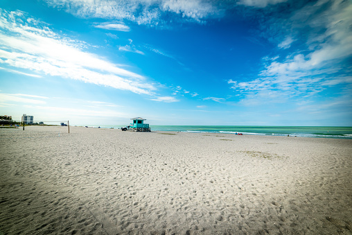 Dramatic sky over Venice shoreline. Florida, USA