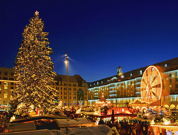 Dresden christmas market stock photo