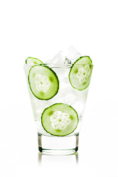 Drink with cucumber stock photo