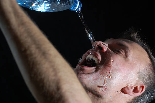 drinking water stock photo