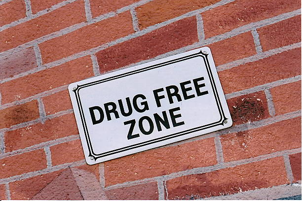 Drug Free Zone stock photo