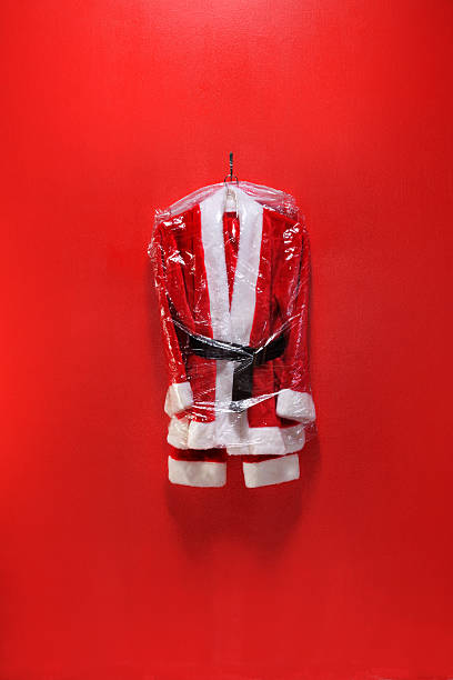 Dry Cleaned Santa Suit stock photo