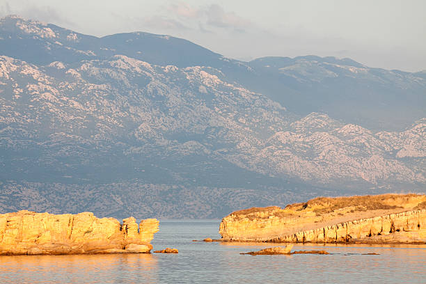 Dry landscape of the Adriatic Sea stock photo