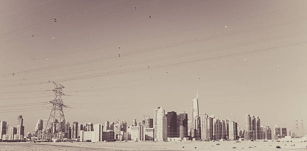 Dubai, a long time ago - Retro Style Composition stock photo