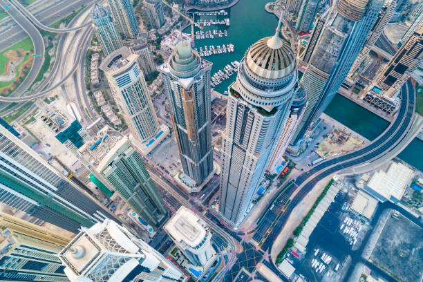 Skyline urbaine de la marina de Dubaï