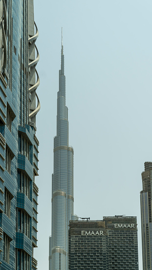 Downtown Dubai and Burj Khalifa (Arabic: برج خليفة‎ \