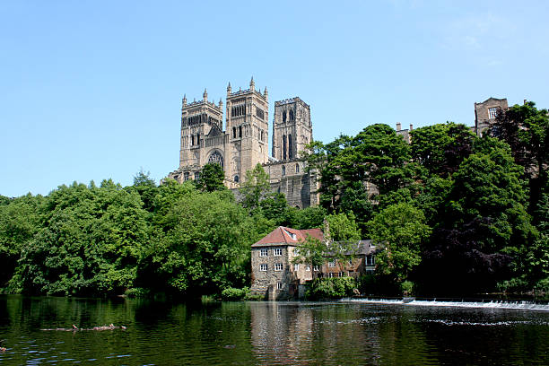 Durham Cathedral over River Wear Durham Cathedral over River Wear Durham Cathedral stock pictures, royalty-free photos & images