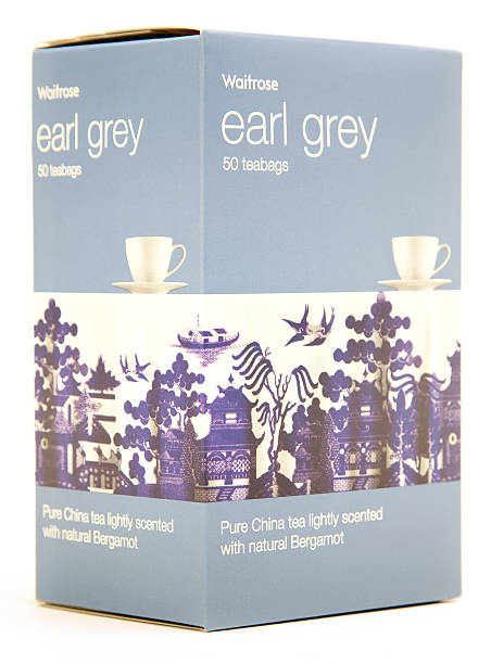 Earl Grey tea bags package by Waitrose isolated stock photo