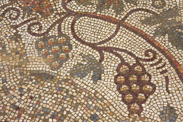 Early Byzantine mosaic floor stock photo