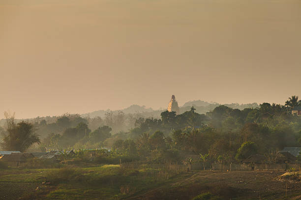 Early Morning Landscape in the West of Thailand stock photo