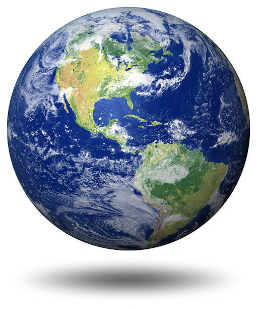 modelo de tierra: vista de los estados unidos - planeta tierra fotografías e imágenes de stock