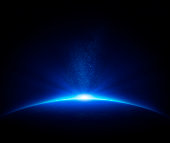 istock Earth sunrise in space 162542504