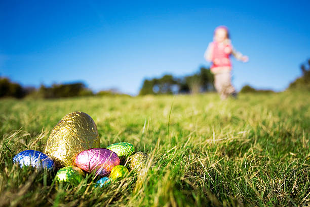 Easter eggs stock photo