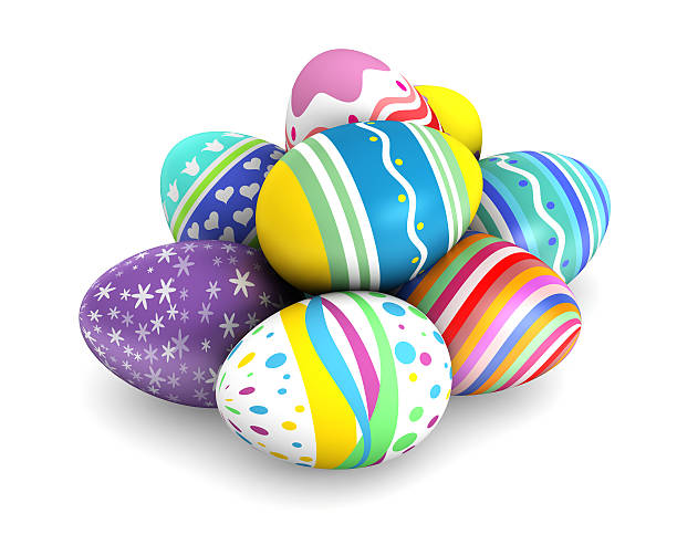 Easter Eggs  easter sunday stock pictures, royalty-free photos & images