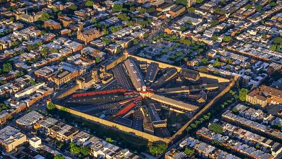 Aerial shot of Eastern State Penitentiary