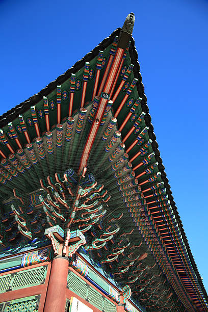 Eaves of Gyeongbokgung palace stock photo