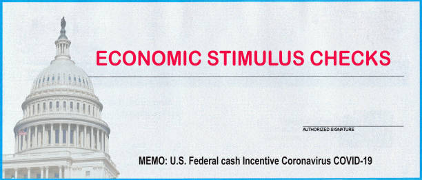 U.S. Economic STIMULUS RELIEF PROGRAM Bill Coronavirus financial relief checks from government on American flag Global pandemic Covid 19 lockdown Economic U.S. STIMULUS RELIEF PROGRAM Bill Coronavirus Global pandemic Covid 19 financial lockdown from US government congressional country club stock pictures, royalty-free photos & images