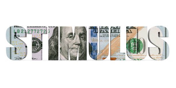 Economic Stimulus US Dollar Illustration Economic Stimulus US Dollar Illustration. 3D render economic stimulus stock pictures, royalty-free photos & images