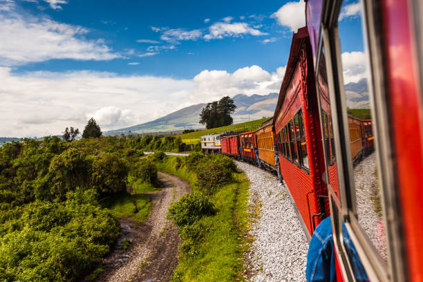 Ecuadorian railroad Ecuadorian railroad crossing the Sierra region ecuador stock pictures, royalty-free photos & images