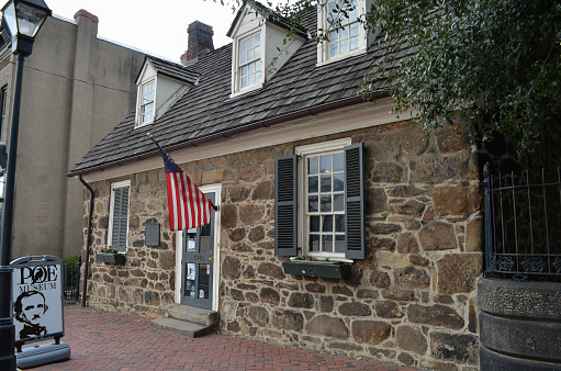 Richmond, VA, USA - October 29, 2014: The Edgar Allan Poe Museum, which focuses on Poe's time living in Richmond.