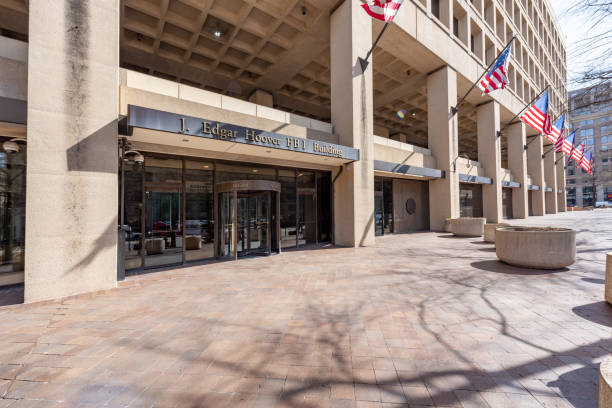 미국 워싱턴 d.c.에 있는 j. 에드가 후버 fbi 빌딩 - fbi 뉴스 사진 이미지