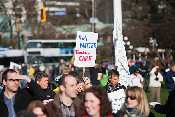 Education Protest in BC stock photo
